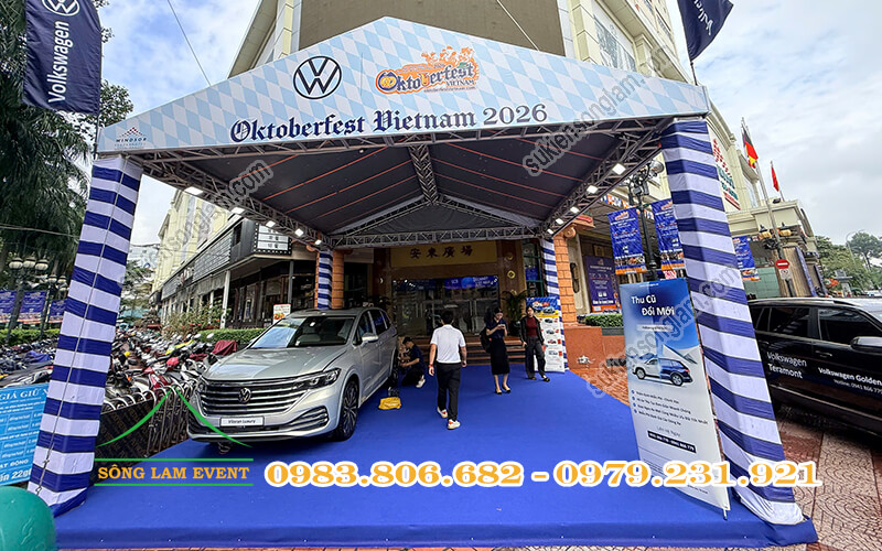 Cho thuê nhà bạt làm gian hàng Volkswagen tại lễ hội Otoberfest Vietnam 2026