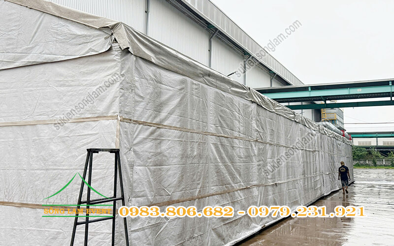 Cho thuê nhà bạt làm kho chứa hàng tạm tại KCN Rạch Bắp TPHCM Cho thuê nhà bạt làm kho chứa hàng tạm tại KCN Rạch Bắp TPHCM