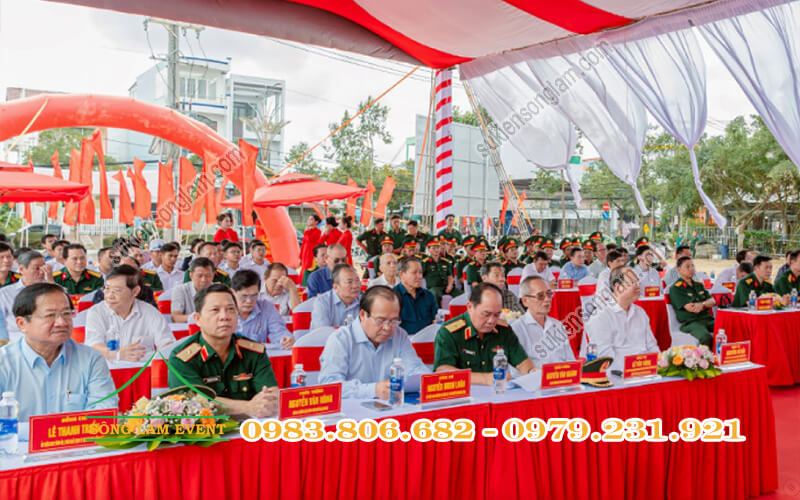 Cho thuê nhà bạt tổ chức Lễ khởi công trụ sở bộ chỉ huy quân sự tỉnh Cà Mau