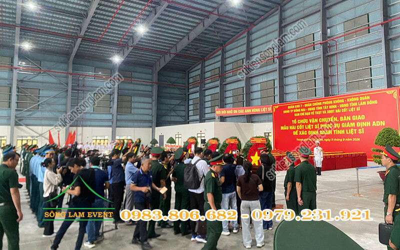 Cho thuê thiết bị sự kiện tổ chức Chương trình vận chuyển mẫu hài cốt liệt sĩ lần 2 tại sân bay Tân Sơn Nhất TPHCM Cho thuê thiết bị sự kiện tổ chức Chương trình vận chuyển mẫu hài cốt liệt sĩ lần 2 tại sân bay Tân Sơn Nhất TPHCM