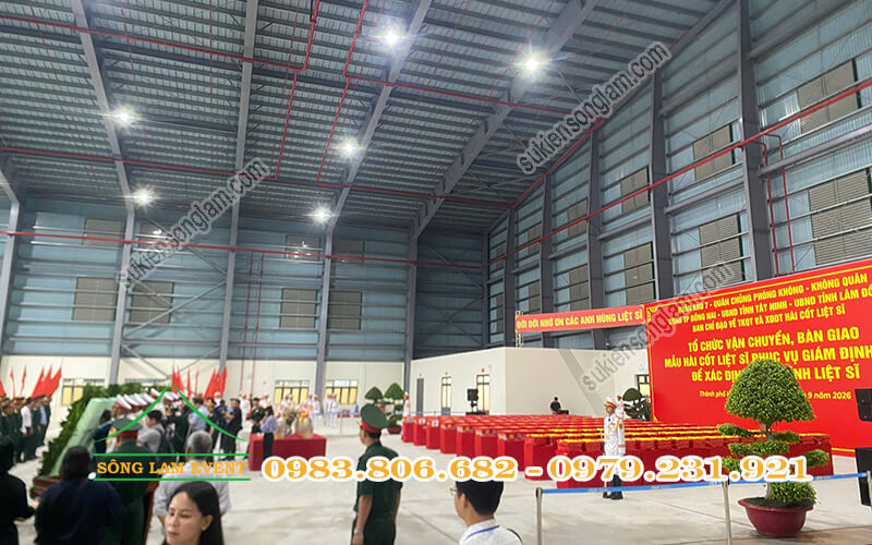 Cho thuê thiết bị sự kiện tổ chức Chương trình vận chuyển mẫu hài cốt liệt sĩ lần 2 tại sân bay Tân Sơn Nhất TPHCM Cho thuê thiết bị sự kiện tổ chức Chương trình vận chuyển mẫu hài cốt liệt sĩ lần 2 tại sân bay Tân Sơn Nhất TPHCM