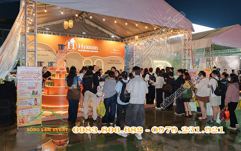 Thi công booth sự kiện Hyamin Vietnam tai Tiktok Food Fest 2026