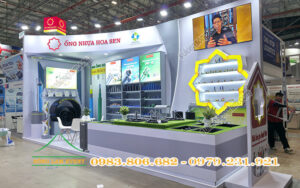 Thiết kế thi công gian hàng triển lãm nhựa Hoa Sen tại Vietfish 2026