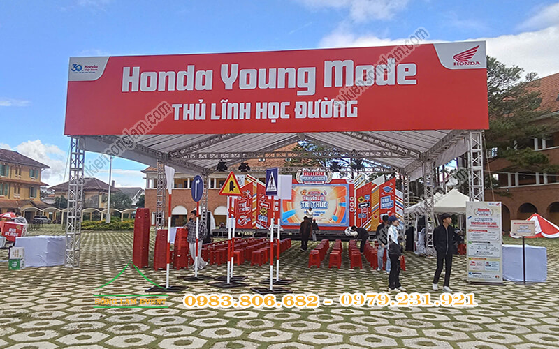 Cho thuê nhà bạt tổ chức sự kiện Honda young Mode 2026 tại Cao đẳng Đà Lạt