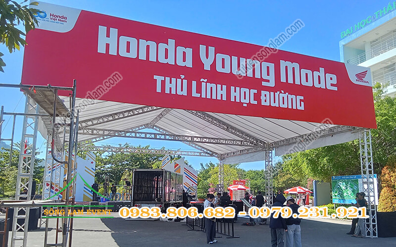 Cho thuê nhà bạt tổ chức sự kiện Honda Young Mode 2026 tại ĐH Thái Bình Dương Khánh Hòa