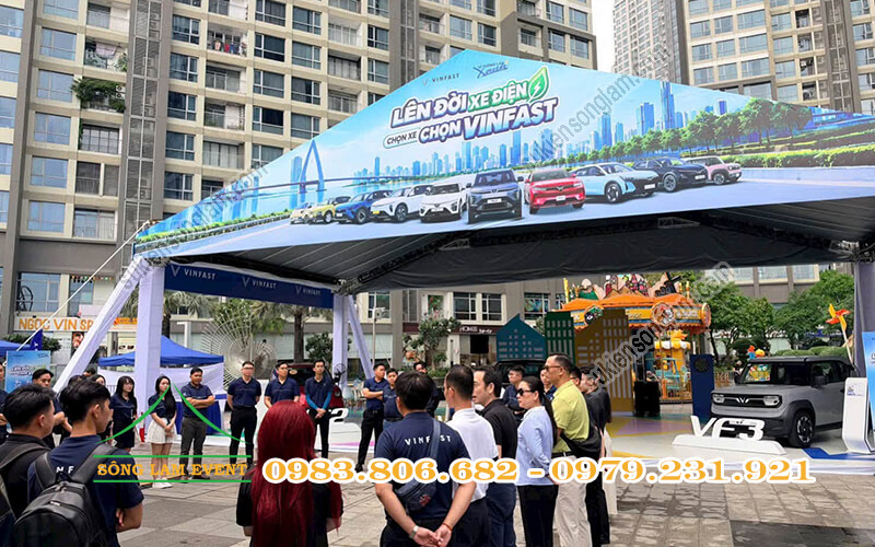Cho thuê nhà bạt tổ chức sự kiện Trưng bày và lái thử xe Vinfast tại Landmark 81 TPHCM Cho thuê nhà bạt tổ chức sự kiện Trưng bày và lái thử xe Vinfast tại Landmark 81 TPHCM