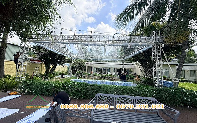 Cho thuê nhà bạt tổ chức sự kiện tại Sunset Side Villa Lái Thiêu TPHCM
