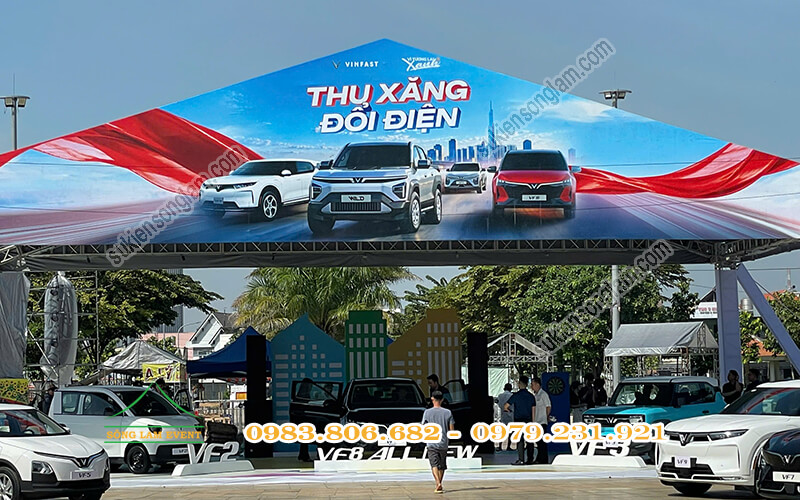 Cho thuê nhà bạt tổ chức chương trình Thu xăng đổi điện 2026 của Vinfast tại Đồng Nai Cho thuê nhà bạt tổ chức chương trình Thu xăng đổi điện 2026 của Vinfast tại Đồng Nai