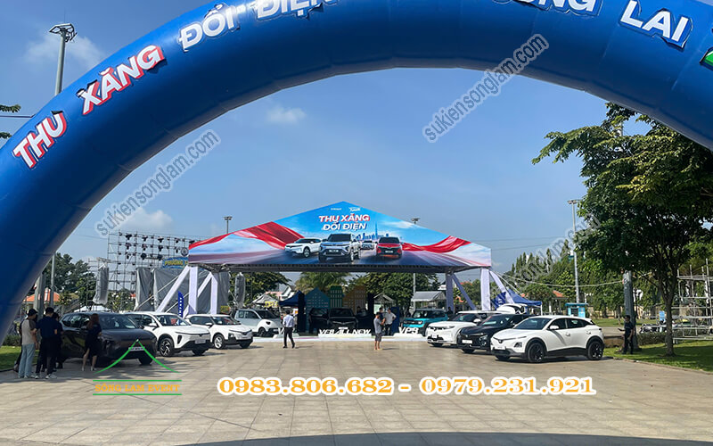Cho thuê nhà bạt tổ chức chương trình Thu xăng đổi điện 2026 của Vinfast tại Đồng Nai