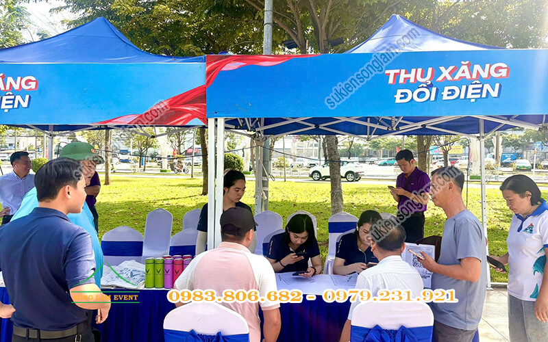 Cho thuê nhà bạt tổ chức chương trình Thu xăng đổi điện 2026 của Vinfast tại Đồng Nai Cho thuê nhà bạt tổ chức chương trình Thu xăng đổi điện 2026 của Vinfast tại Đồng Nai