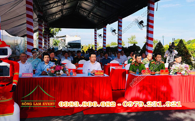 Cho thuê nhà bạt tổ chức Thực tập phương án chữa cháy, CHCN tại tổ hợp khách sạn Mường Thanh Khánh Hòa