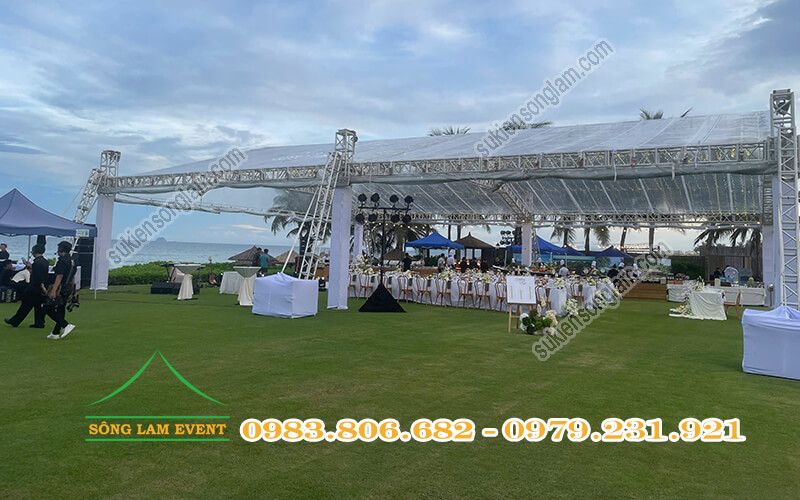 Cho thuê nhà bạt tổ chức tiệc cưới ngoài trời tại resort Axi Plaza Cam Ranh Khánh Hòa