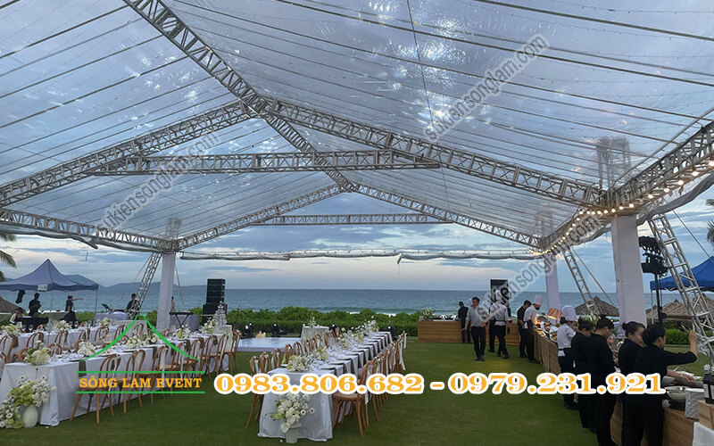 Cho thuê nhà bạt tổ chức tiệc cưới ngoài trời tại resort Axi Plaza Cam Ranh Khánh Hòa