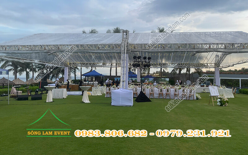 Cho thuê nhà bạt tổ chức tiệc cưới ngoài trời tại resort Axi Plaza Cam Ranh Khánh Hòa