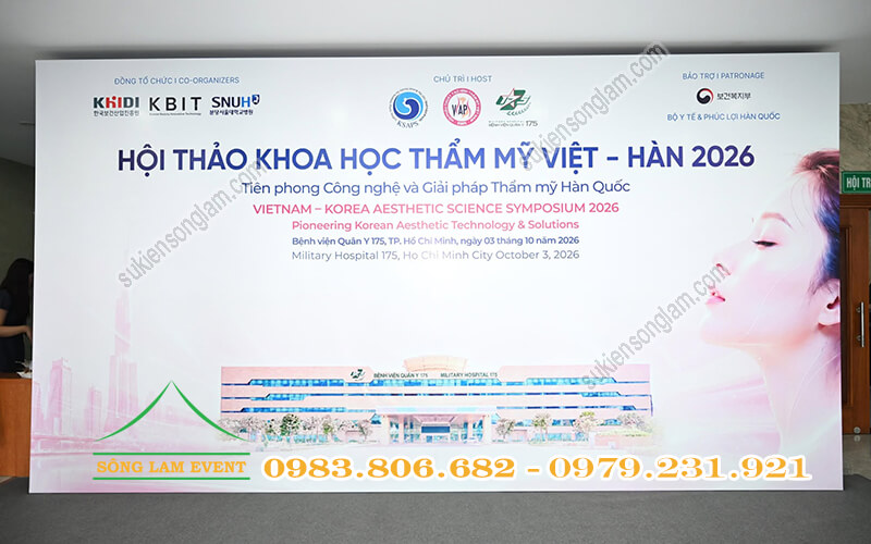 Tổ chức sự kiện Hội thảo khoa học thẩm mỹ Việt - Hàn 2026 tại bệnh viện quân y 175 tphcm